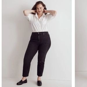 Madewell The Momjean in Hillshore Wash (Black) Size 16W